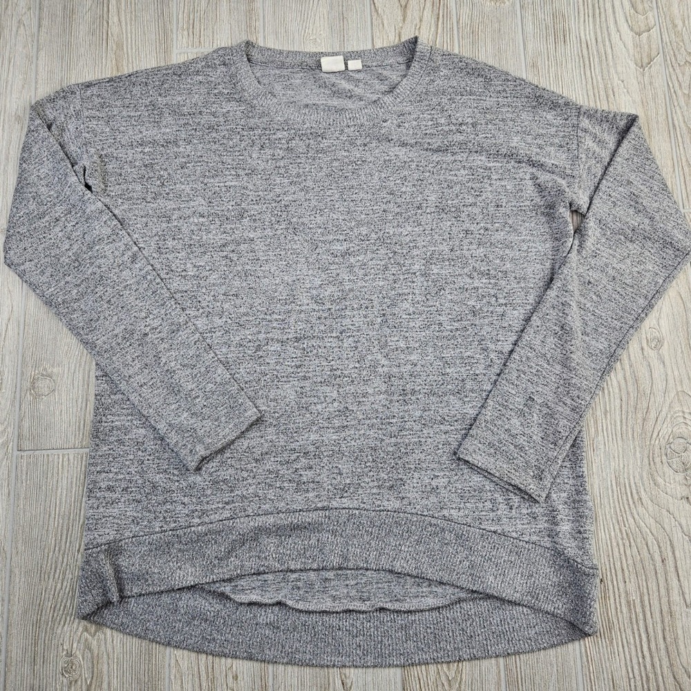 GAP Womens Gray Marled Knit Drop Shoulder High-Low Sweater Small RN54023